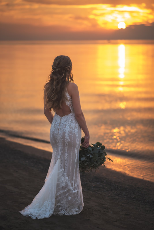 sunset beach wedding grand bend